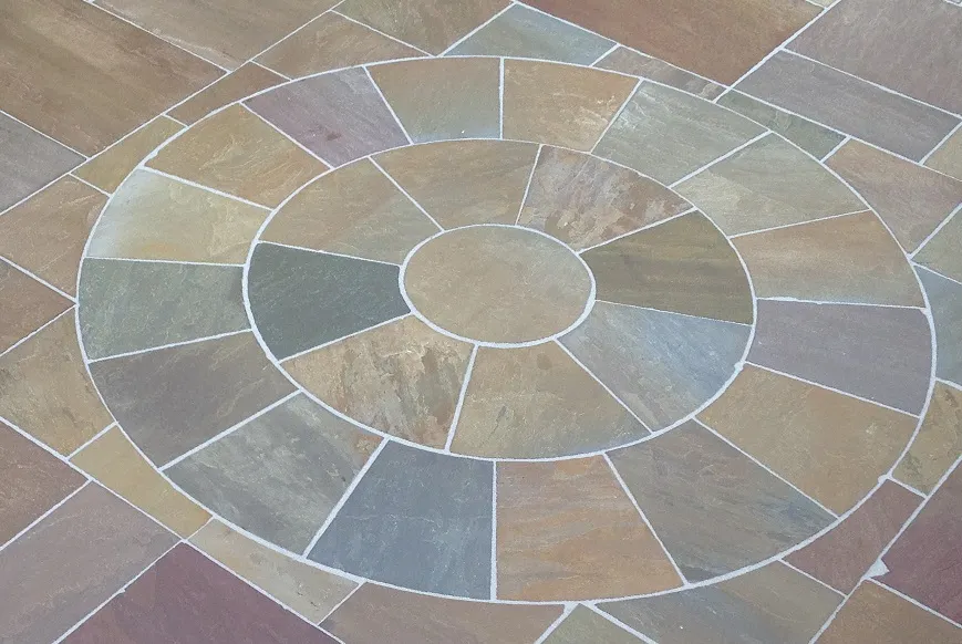 Circular Sandstone Paving in the UK